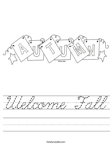 Autumn Sign Worksheet