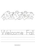 Welcome Fall Worksheet