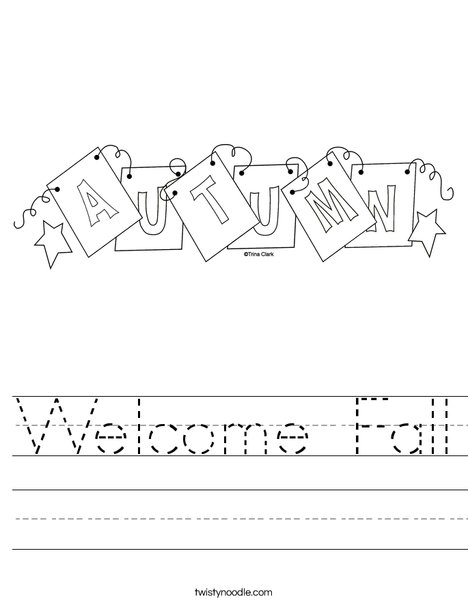 Autumn Sign Worksheet
