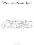 Welcome November! Coloring Page