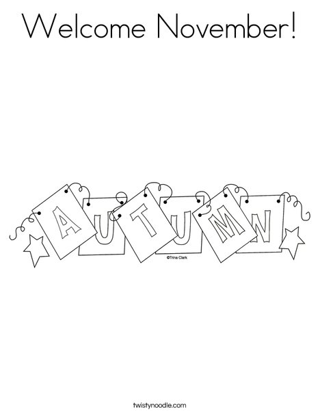 Autumn Sign Coloring Page