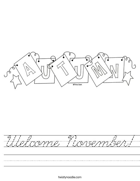 Autumn Sign Worksheet