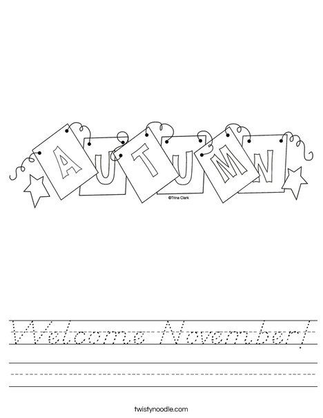 Autumn Sign Worksheet