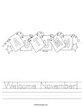 Welcome November! Worksheet