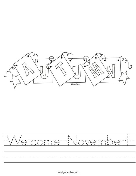 Autumn Sign Worksheet