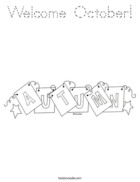 Autumn Sign Coloring Page