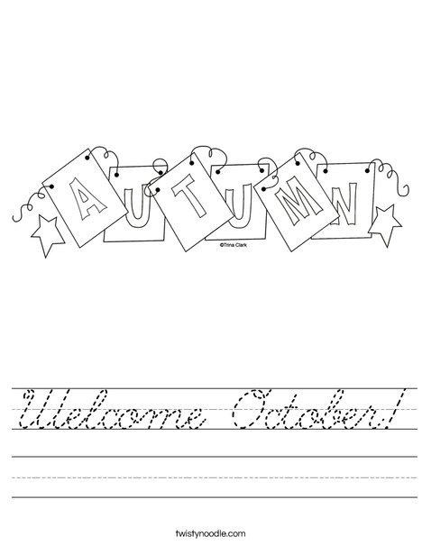 Autumn Sign Worksheet