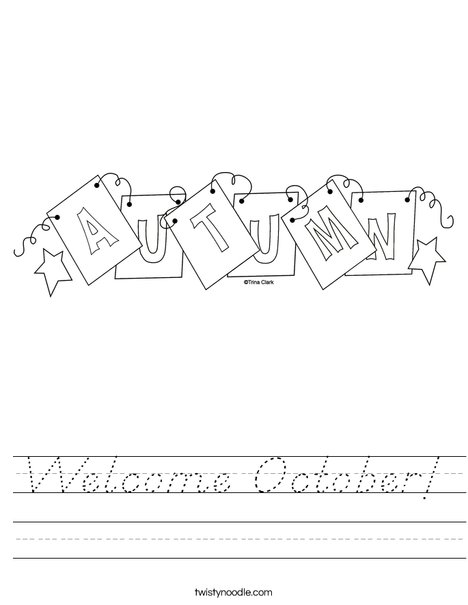 Autumn Sign Worksheet