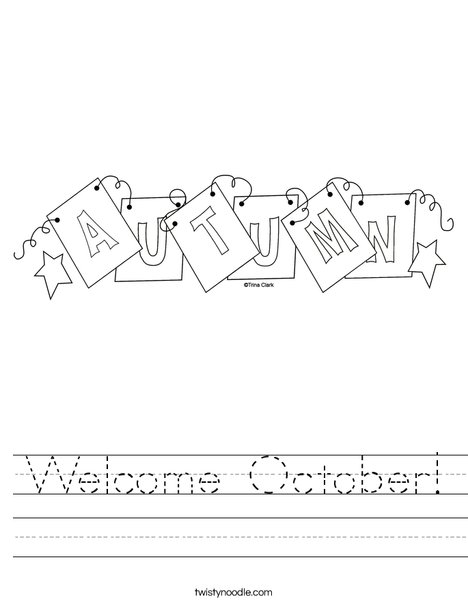 Autumn Sign Worksheet