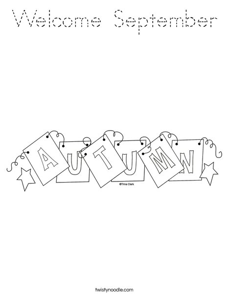 Autumn Sign Coloring Page