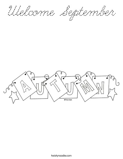 Autumn Sign Coloring Page