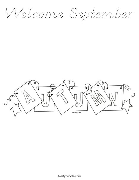 Autumn Sign Coloring Page