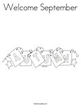 Welcome September Coloring Page