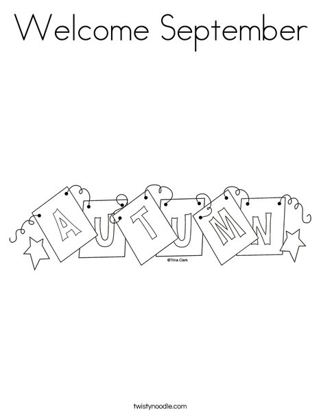 Autumn Sign Coloring Page