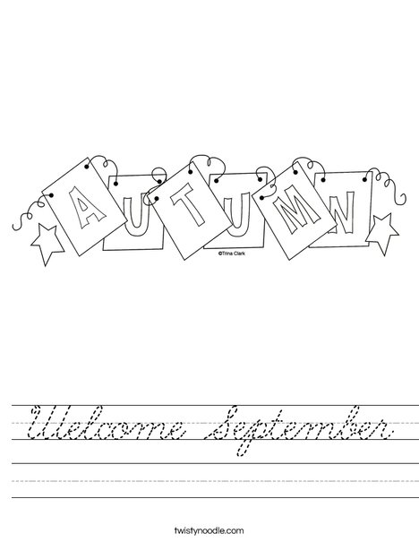 Autumn Sign Worksheet