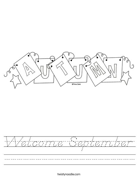 Autumn Sign Worksheet