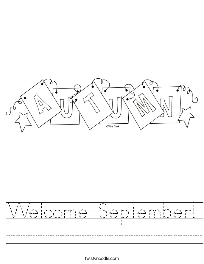 Welcome September! Worksheet
