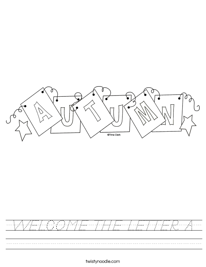 WELCOME THE LETTER A Worksheet