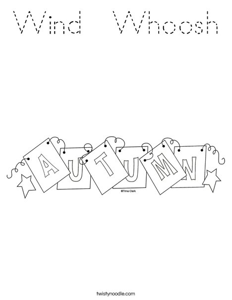 Autumn Sign Coloring Page