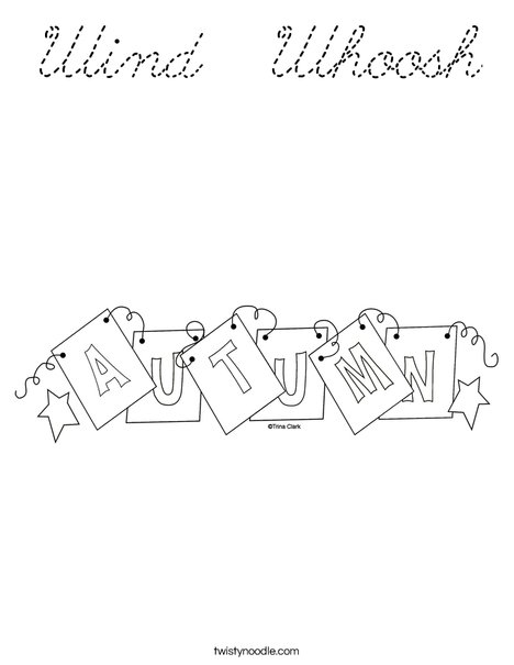 Autumn Sign Coloring Page
