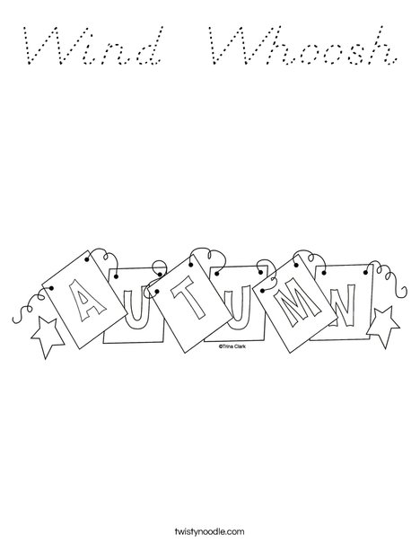 Autumn Sign Coloring Page