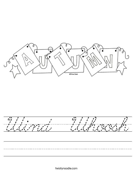 Autumn Sign Worksheet