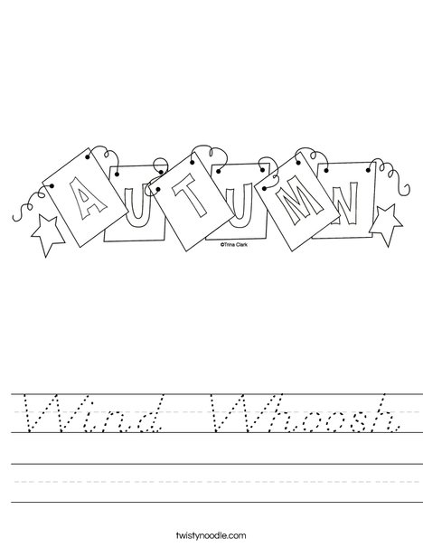 Autumn Sign Worksheet