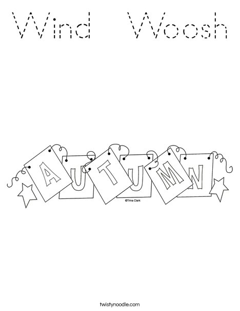 Autumn Sign Coloring Page