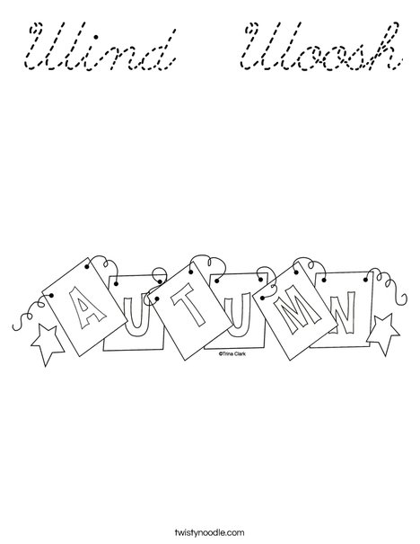 Autumn Sign Coloring Page