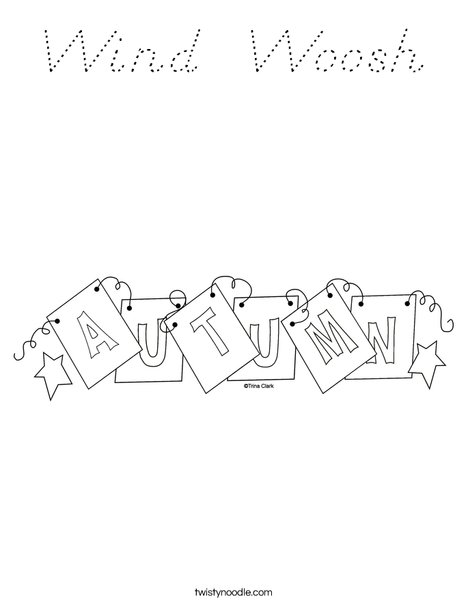 Autumn Sign Coloring Page
