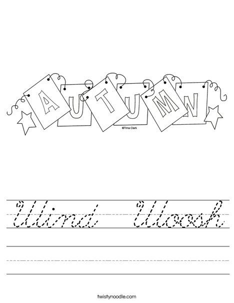 Autumn Sign Worksheet