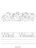 Wind  Woosh Worksheet