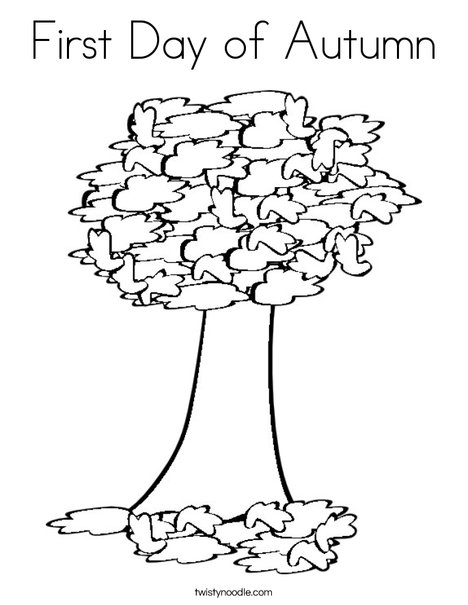 Autumn Tree Coloring Page
