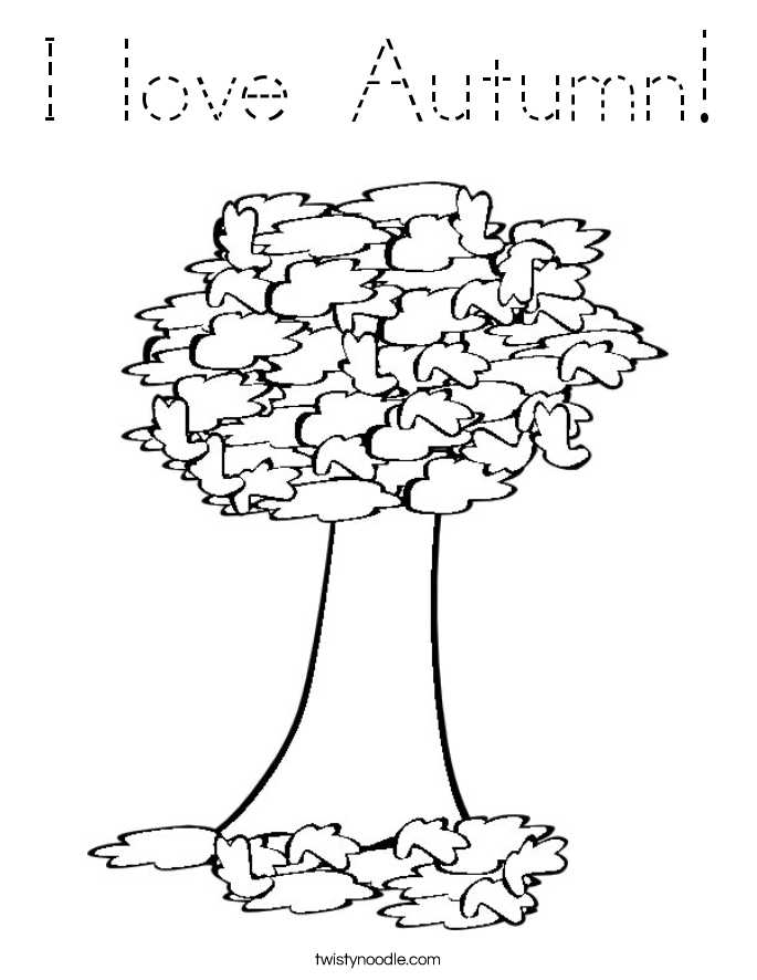 I love Autumn! Coloring Page
