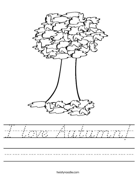 Autumn Tree Worksheet