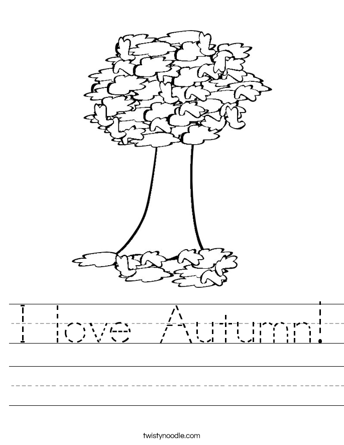 I love Autumn! Worksheet