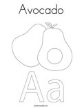 Avocado Coloring Page