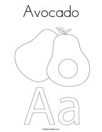 Avocado Coloring Page