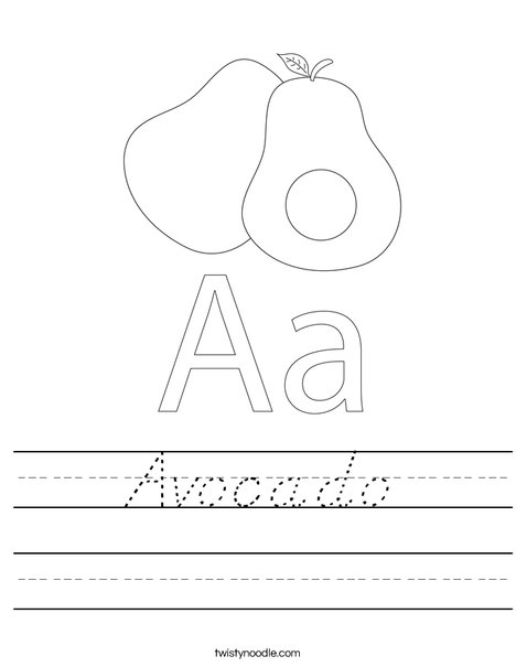 Avocado Worksheet