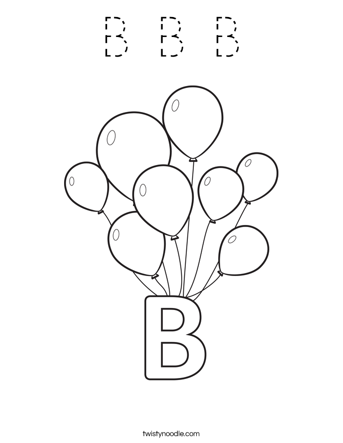 B B B Coloring Page