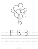 B B B Handwriting Sheet