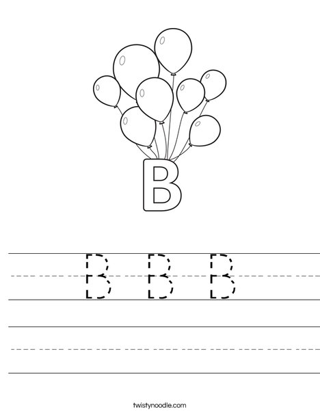 B B B Worksheet - Twisty Noodle