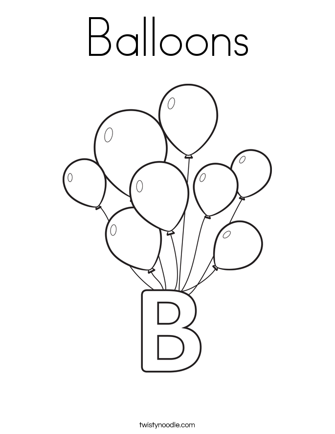 Balloons Coloring Page