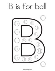 B is for ball Coloring Page