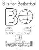 B is for Basketball Coloring Page