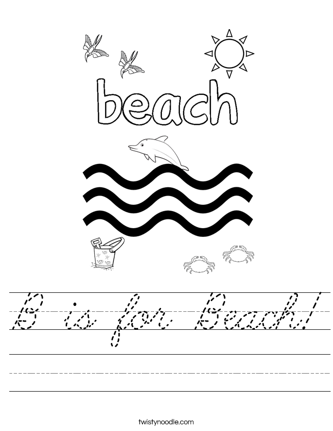 B is for Beach! Worksheet