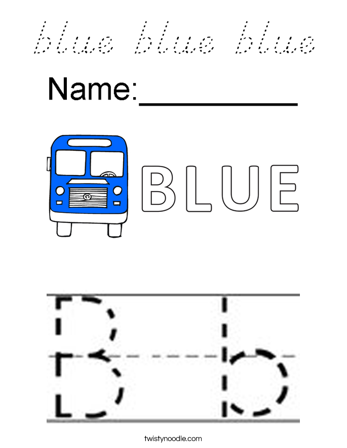 blue blue blue Coloring Page