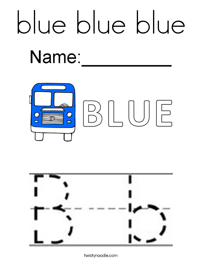 blue blue blue Coloring Page