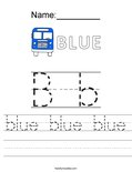 blue blue blue Worksheet