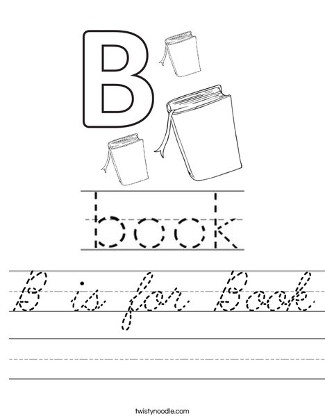 B is for Book Worksheet